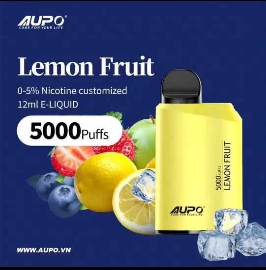 OEM ODM заводская цена Aupo Jetbar 5000 Puffs Pod Одноразовая электронная сигарета со светодиодной сменной коробкой Содержание никотина 0%/2%/14% Оптовая дешевая вейп